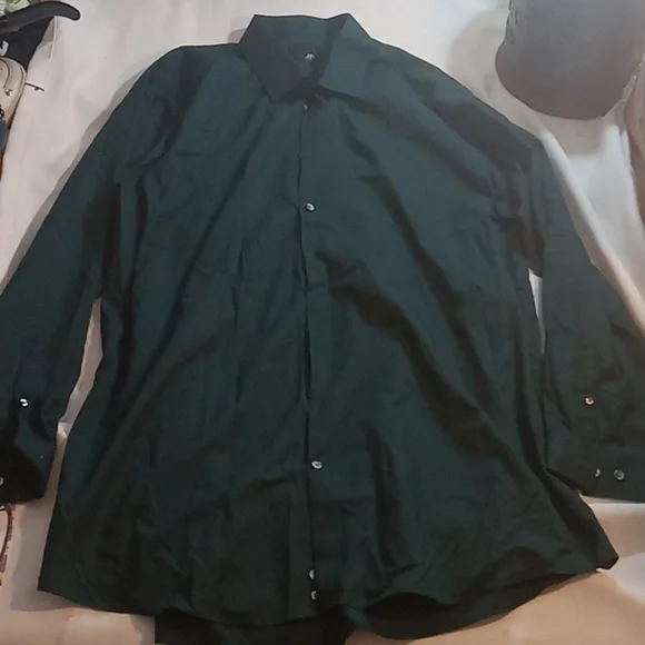 jf j.ferrar | Shirts | Jf J Ferrar Slim Fit Dark Green Dress Shirt Long  Sleeve Sz Xxl 8185 | Poshmark